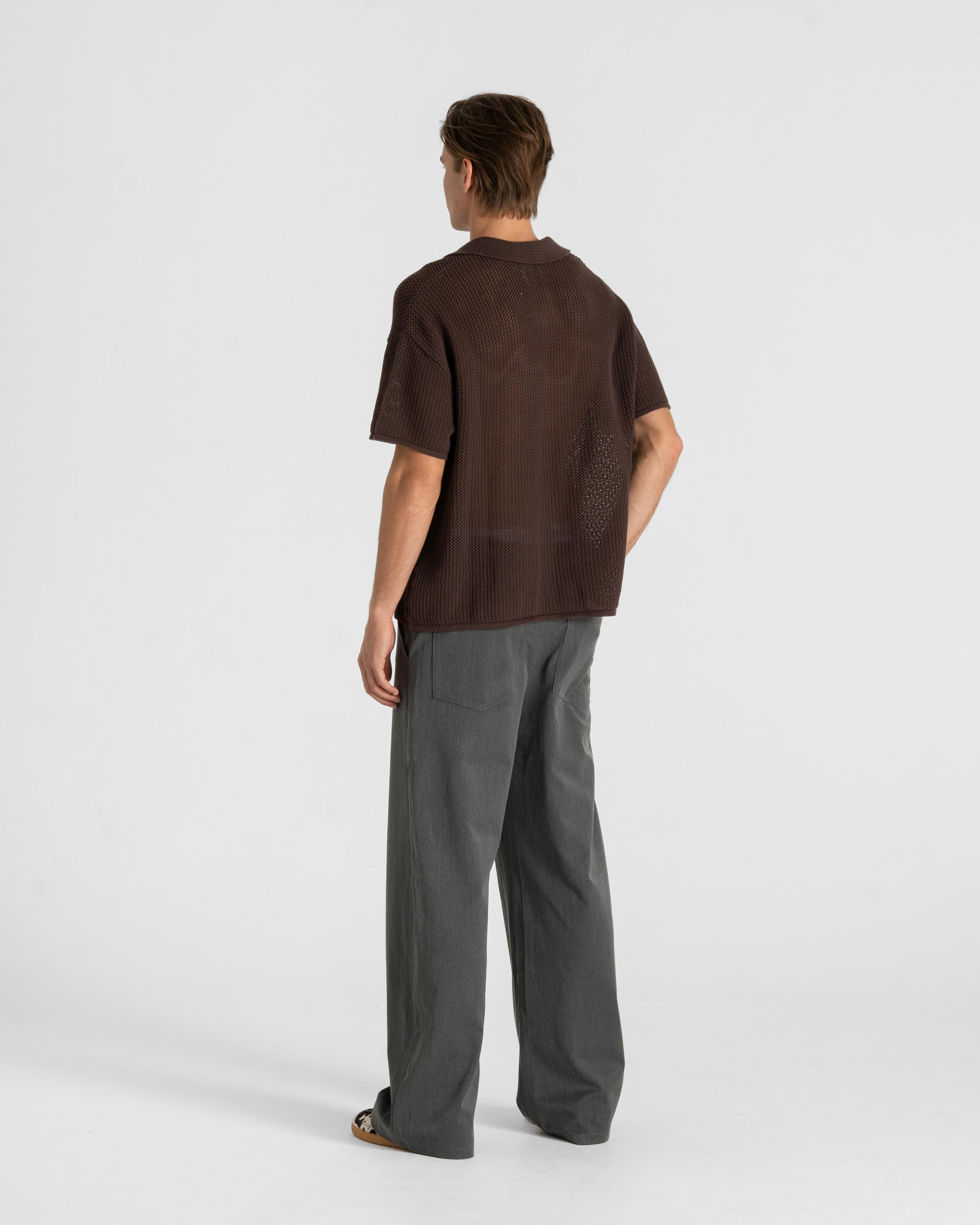 Knitted Polo Brown